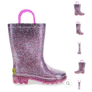 NWT WESTERN CHIEF KIDS GLITTER LIGHTED RAIN BOOT - COLOR -MULTI